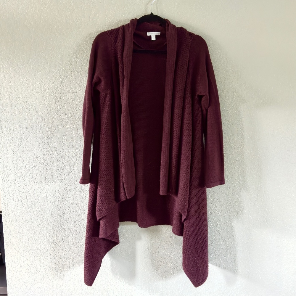 NY&Co Maroon Cardigan Size Medium